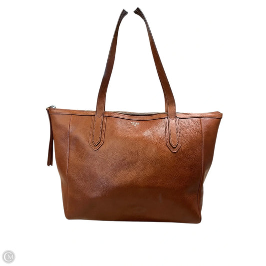 Handbag Leather By Fossil, Size: Large