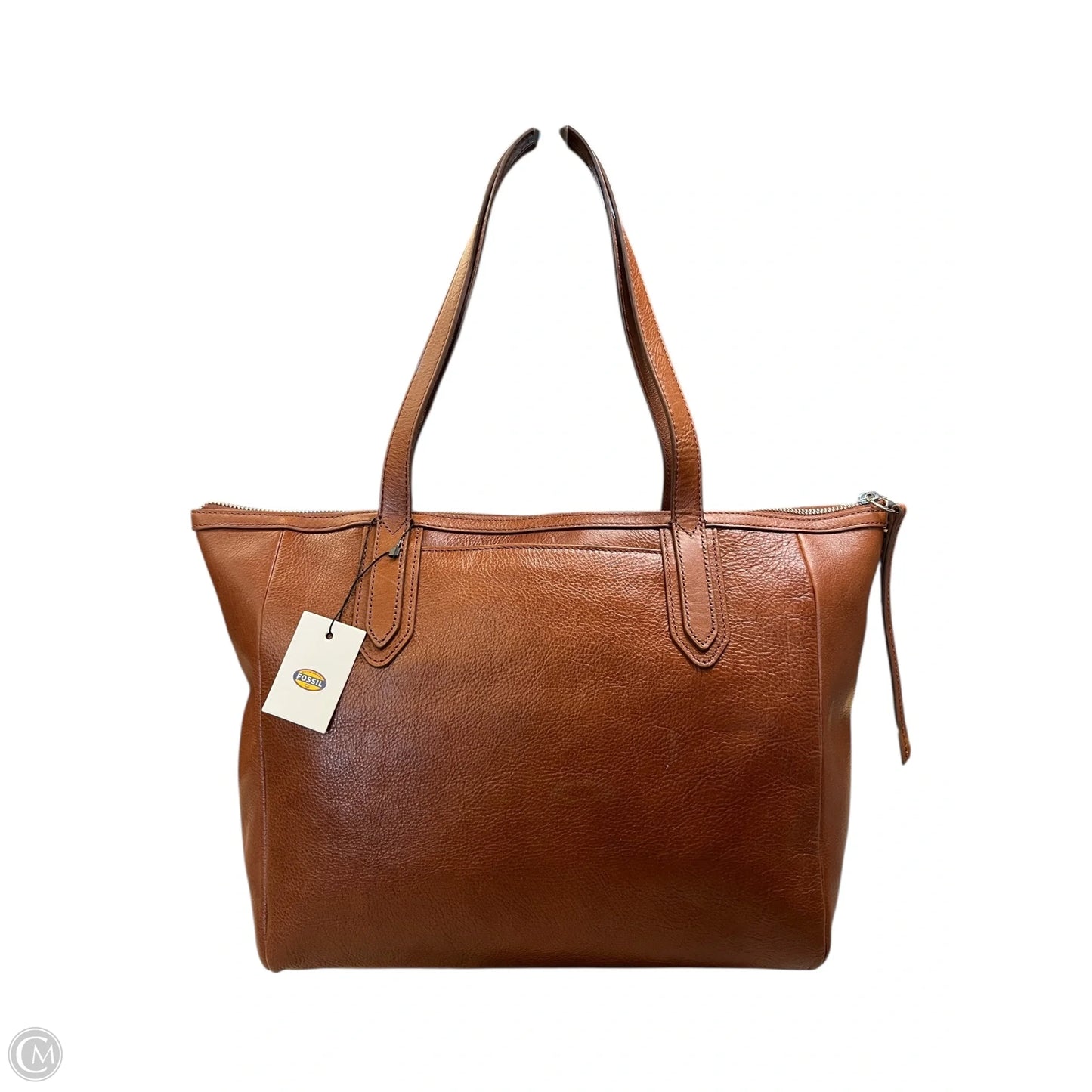 Handbag Leather By Fossil, Size: Large