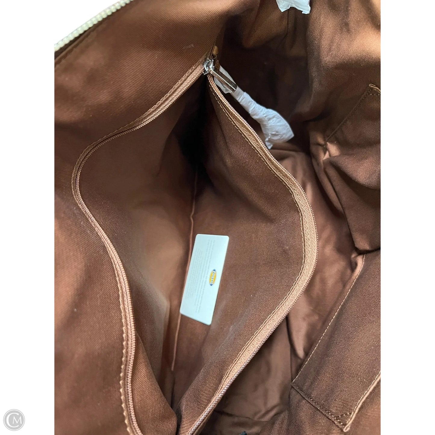 Handbag Leather By Fossil, Size: Large