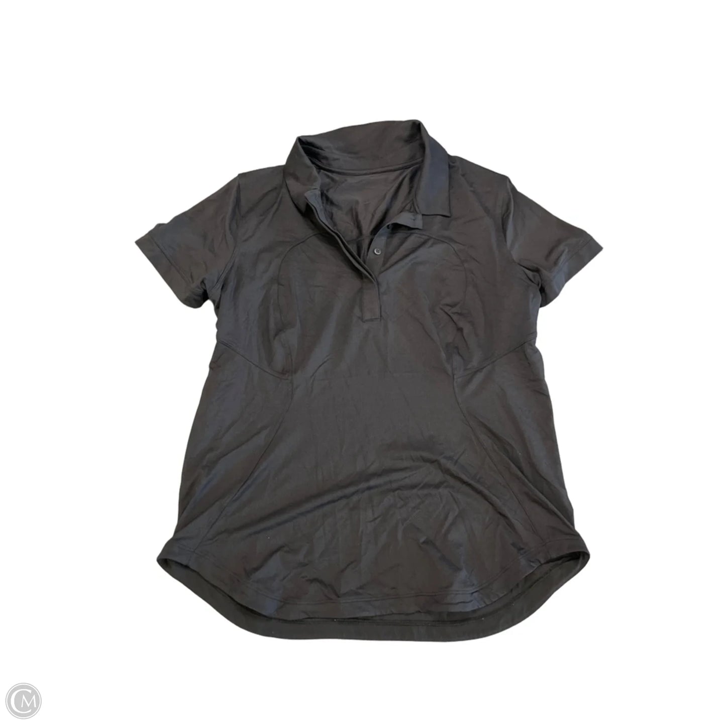 Athletic Top Short Sleeve By Lululemon In Black, Size: M