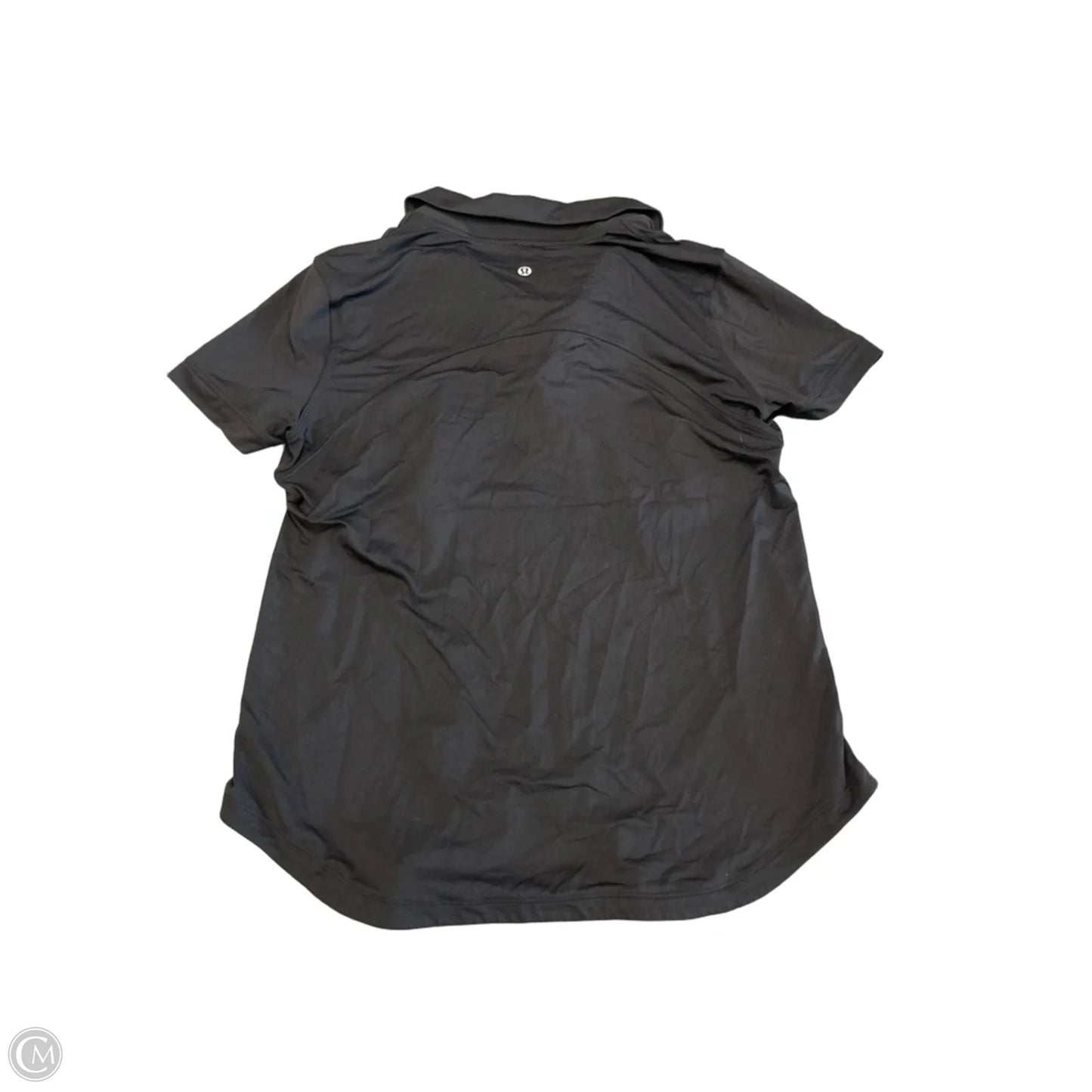 Athletic Top Short Sleeve By Lululemon In Black, Size: M