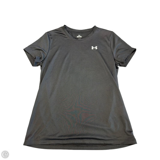 Athletic Top Short Sleeve By Under Armour In Black, Size: S