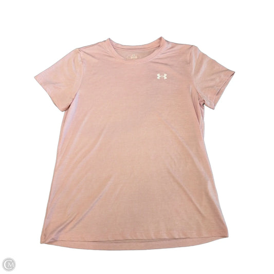 Athletic Top Short Sleeve By Under Armour In Pink, Size: S
