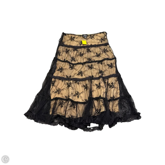 Skirt Midi By Angie In Black & Tan, Size: S