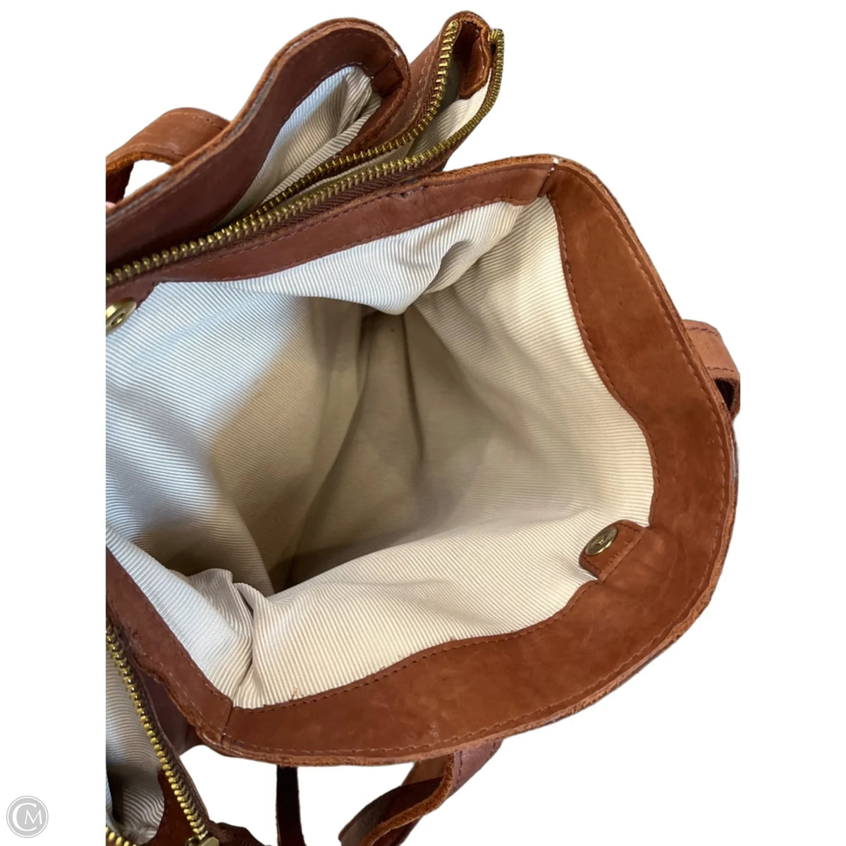 Handbag Leather By Margot, Size: Medium