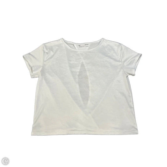 Athletic Top Short Sleeve By Under Armour In White, Size: M