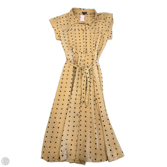 Dress Casual Midi By Nina Leonard In Brown, Size: L