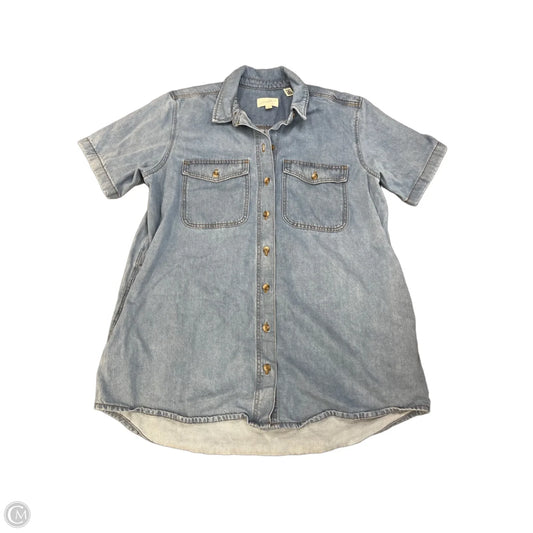 Dress Casual Short By Universal Thread In Blue Denim, Size: L