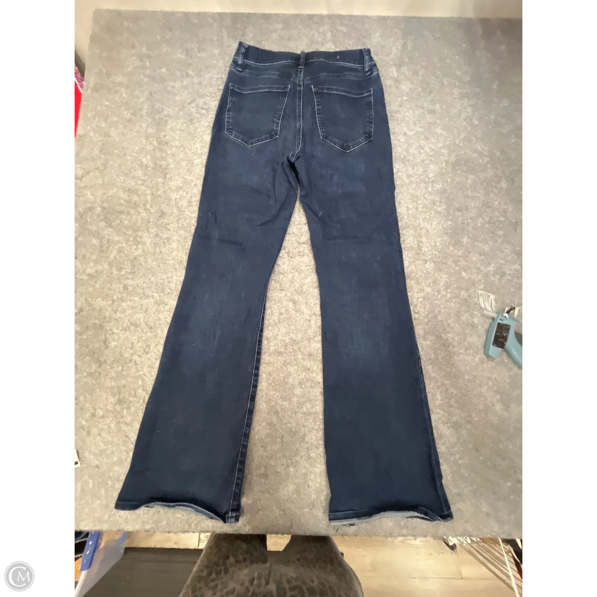 Jeans Flared By Express In Blue Denim, Size: 4