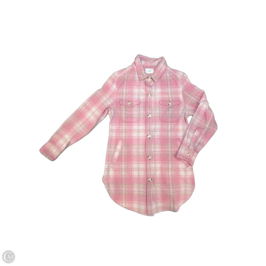 Jacket Shirt By 7diamonds In Plaid Pattern, Size: S