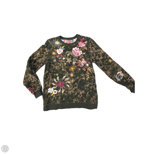 Sweatshirt Designer By Johnny Was In Floral Print, Size: S