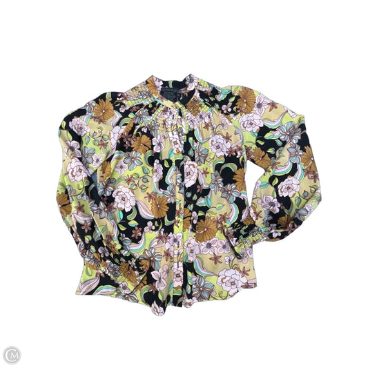 Top Long Sleeve Designer By Johnny Was In Floral Print, Size: Xs