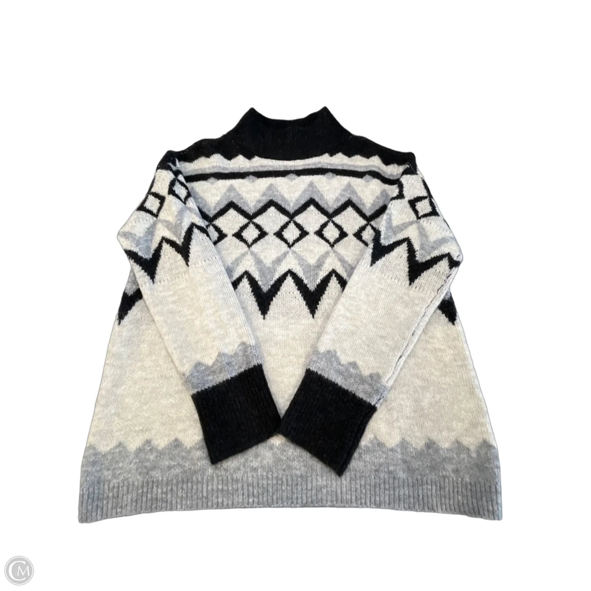 Sweater By Maurices In Black & Grey, Size: M