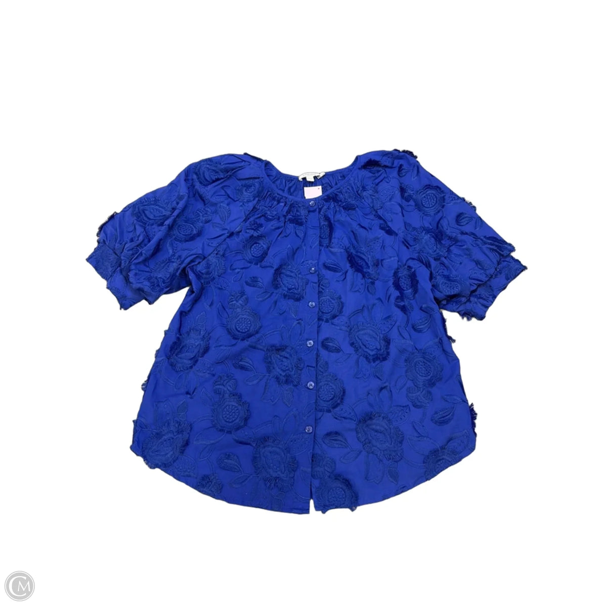 Top Short Sleeve By Chicos In Blue, Size: M