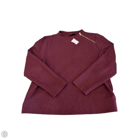 Sweatshirt Collar By Talbots In Maroon, Size: Xl