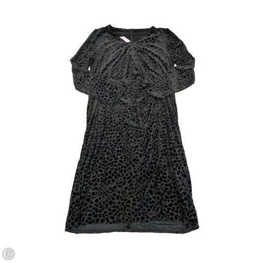 Dress Casual Midi By Talbots In Black, Size: Xl