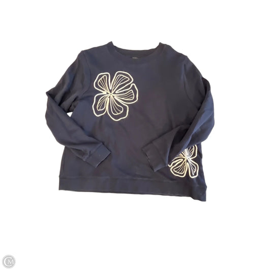 Sweatshirt Crewneck By Talbots In Navy, Size: Xl