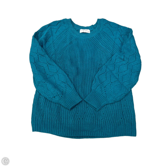 Sweater By Clothes Mentor In Teal, Size: Xl