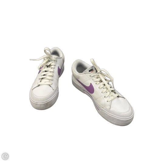 Shoes Sneakers By Nike In Purple & White, Size: 8