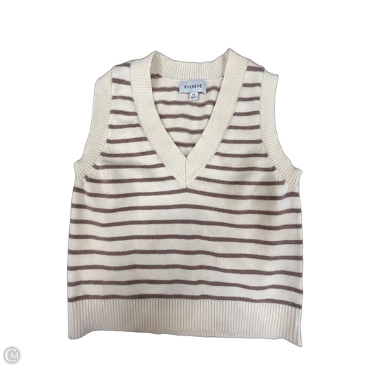 Vest Sweater By Evereve In Striped Pattern, Size: Xs