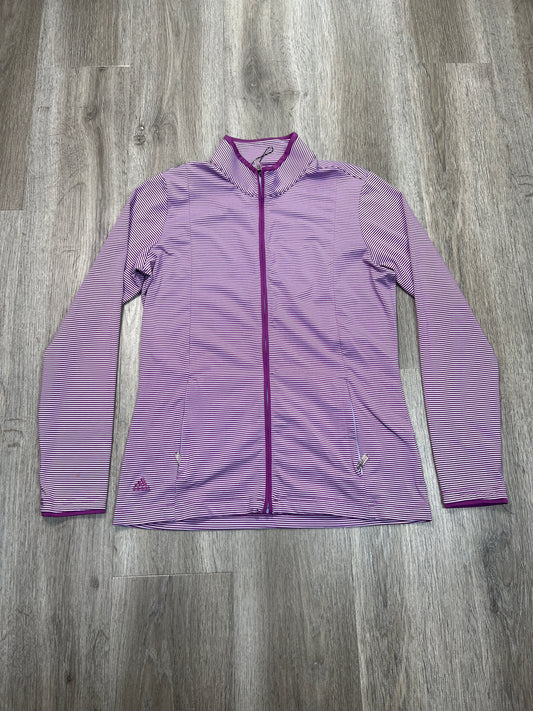 Athletic Jacket By Adidas In Purple, Size: M