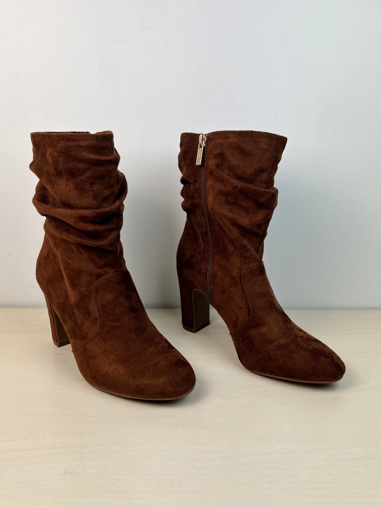 Boots Mid-calf Heels By Jessica Simpson In Brown, Size: 8