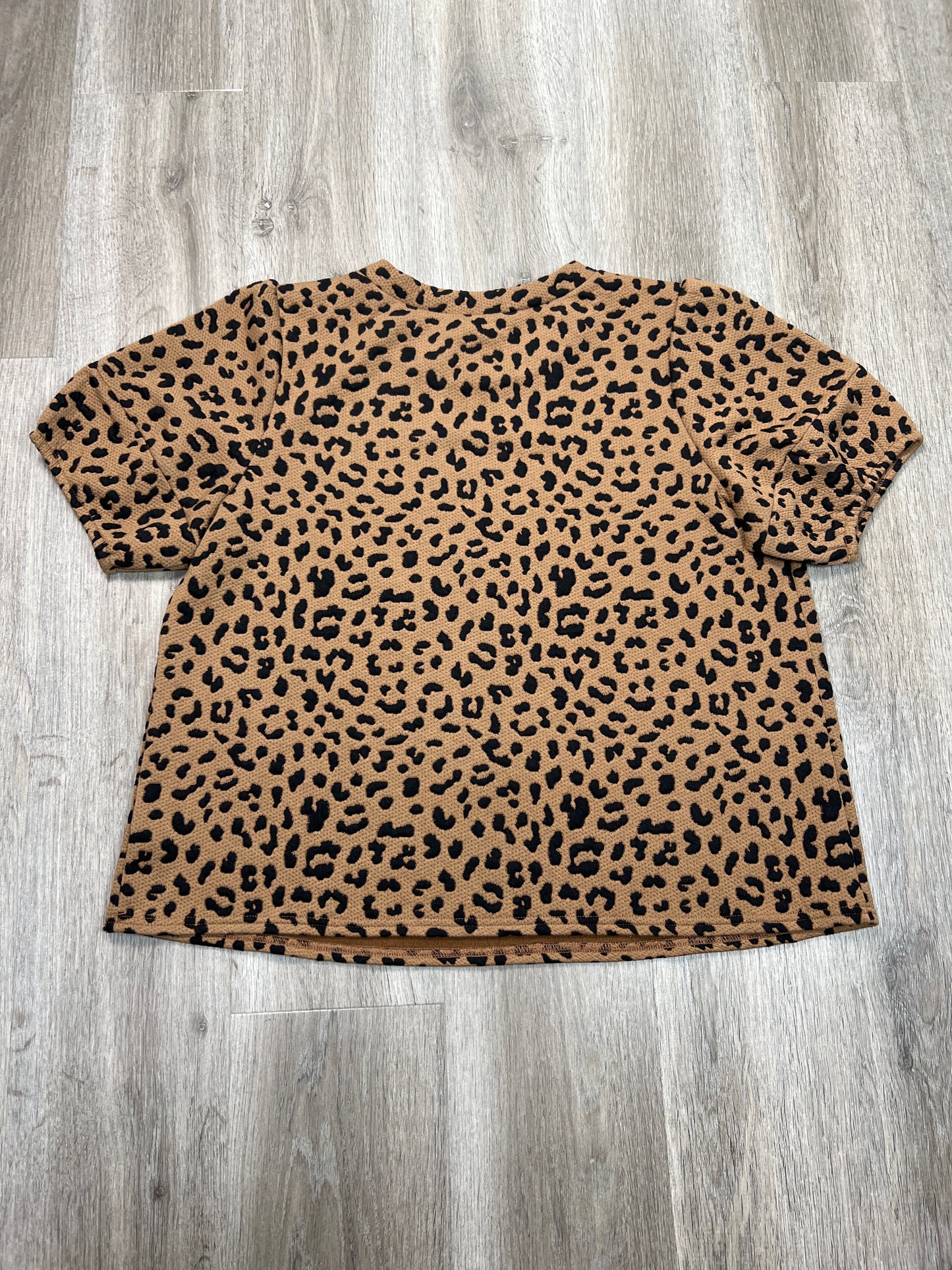 Top Short Sleeve By HAILEY & CO In Animal Print, Size: 2x