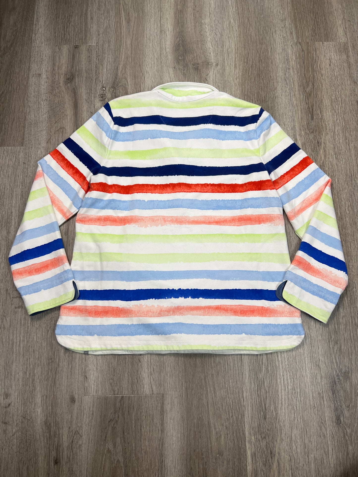 Top Long Sleeve By Talbots In Striped Pattern, Size: L