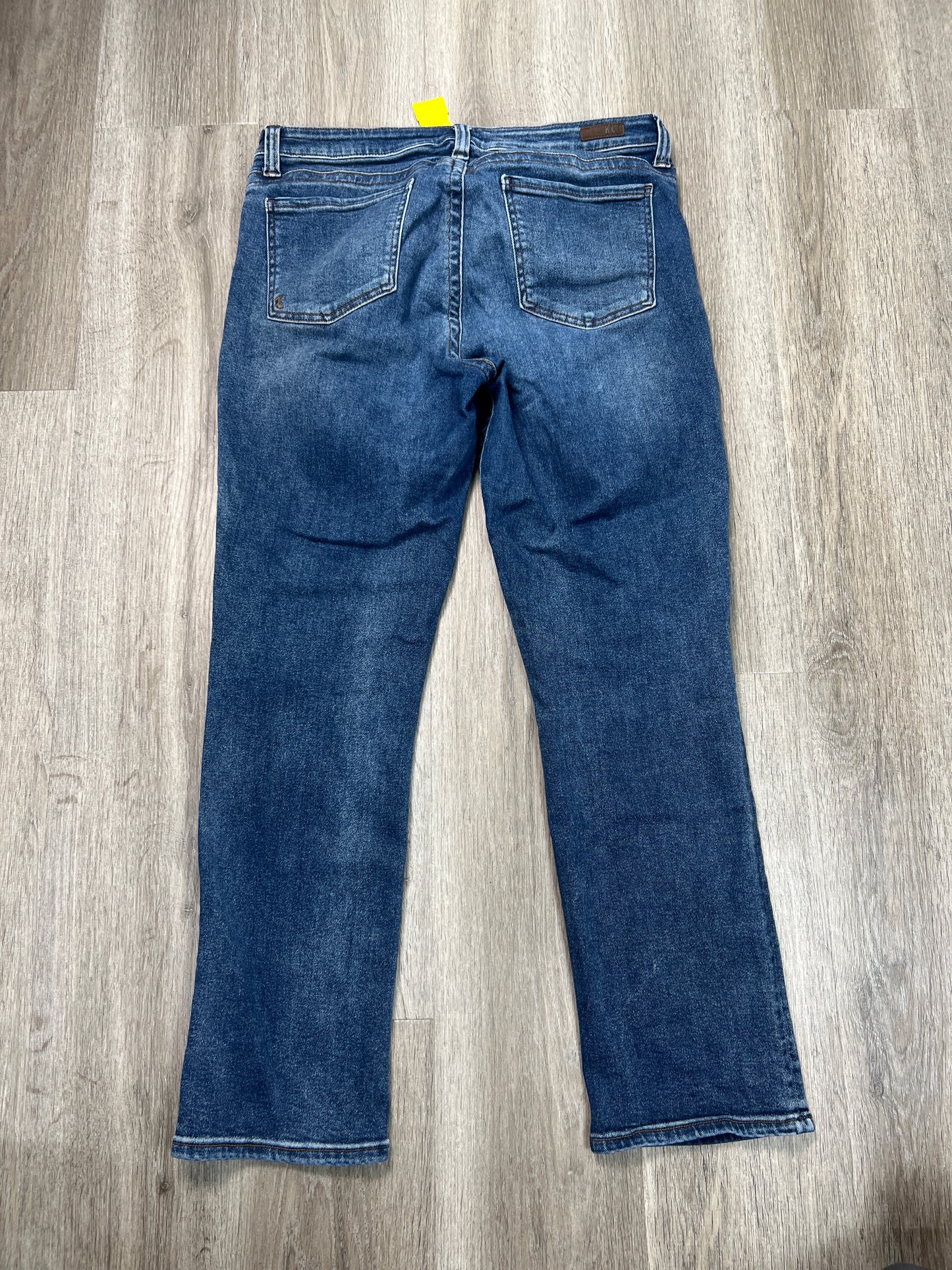 Jeans Straight By Kut In Blue Denim, Size: 14