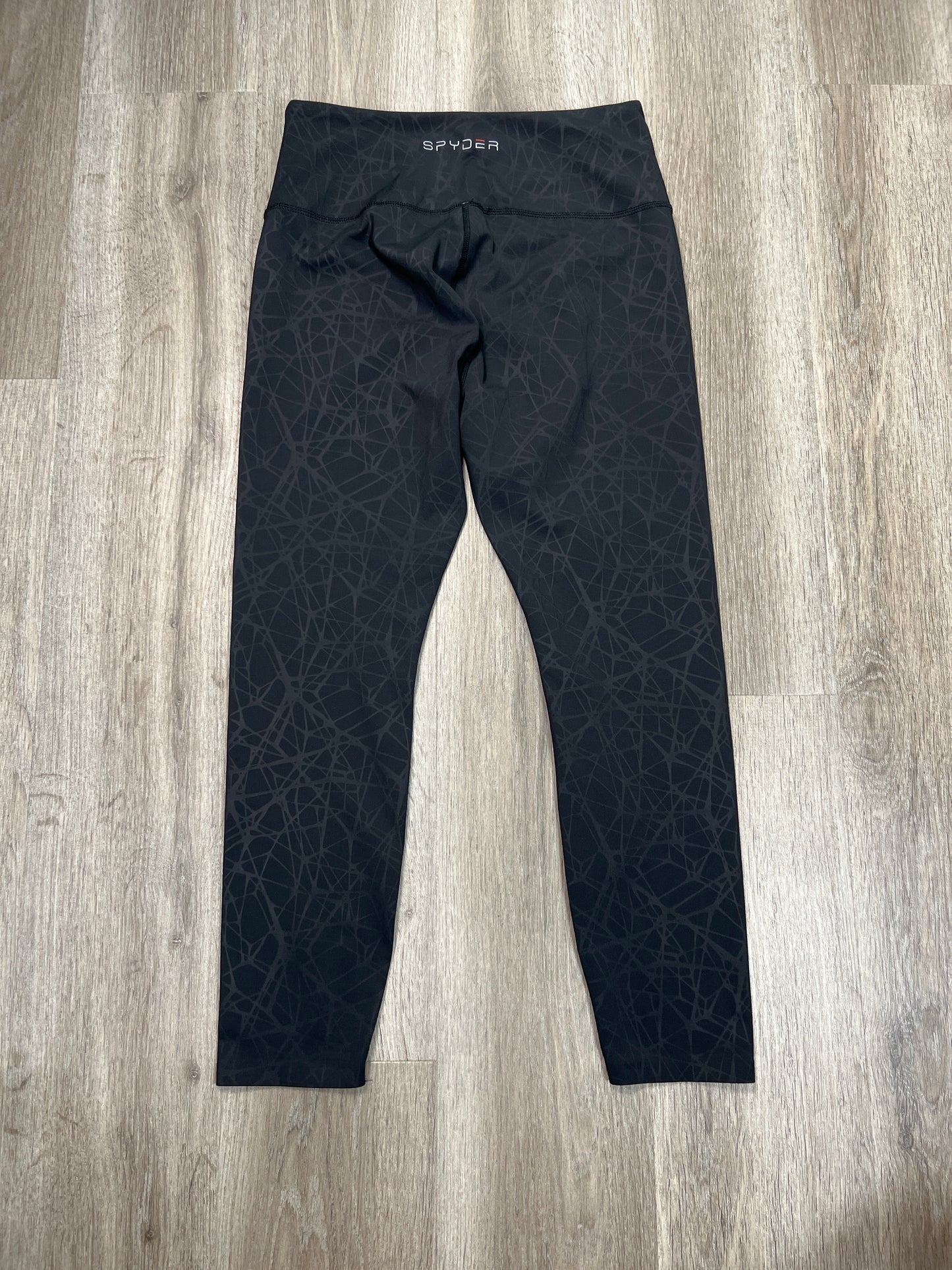 Athletic Leggings By Spyder In Black, Size: L