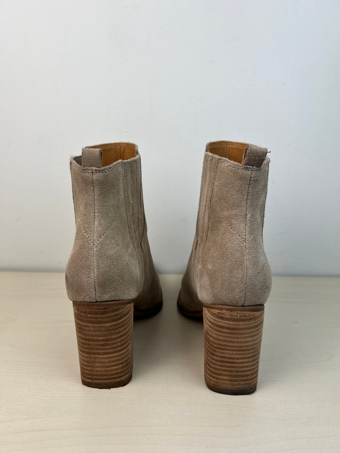 Boots Ankle Heels By Marc Fisher In Tan, Size: 9.5