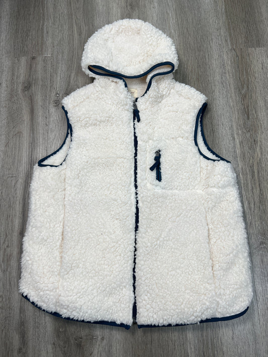 Vest Faux Fur & Sherpa By Weatherproof In White, Size: L