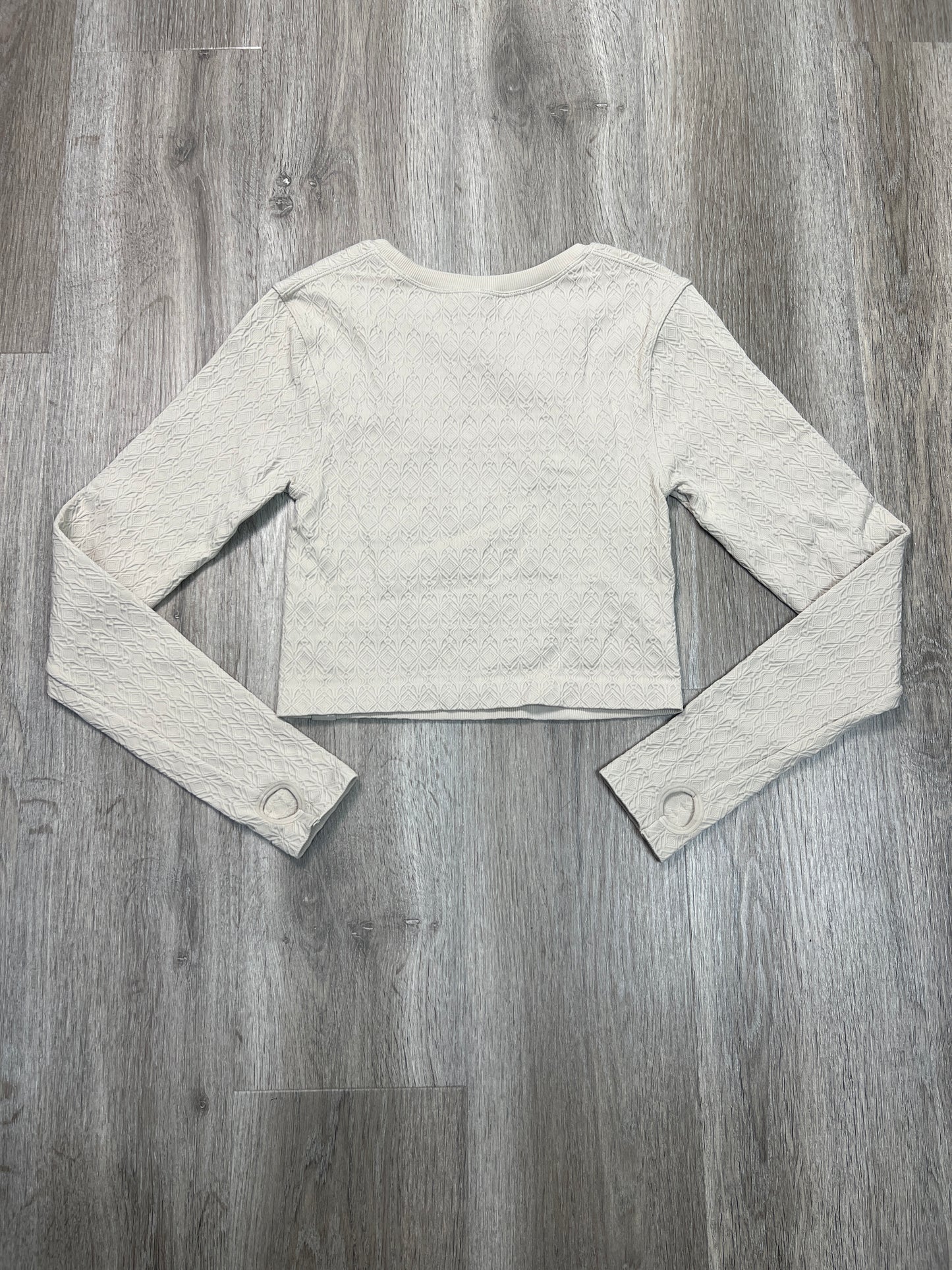 Athletic Top Long Sleeve Crewneck By Joy Lab In Tan, Size: Xs