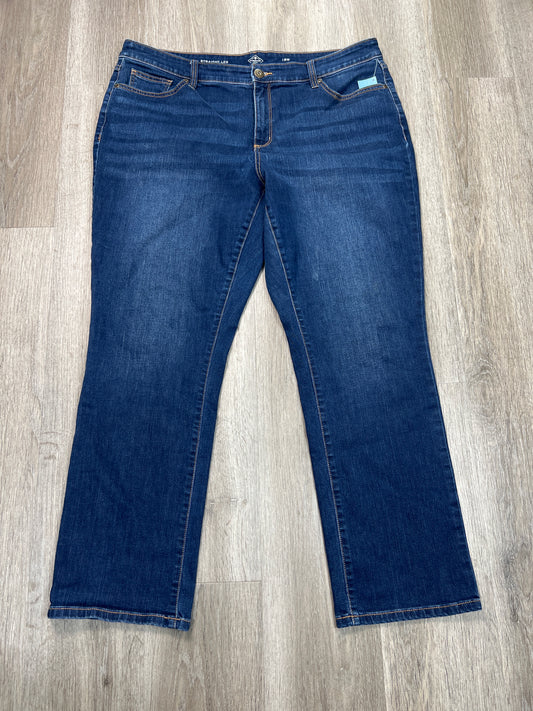 Jeans Straight By St Johns Bay In Blue Denim, Size: 18