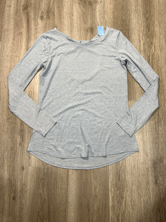 Athletic Top Long Sleeve Crewneck By Athleta In Grey, Size: S