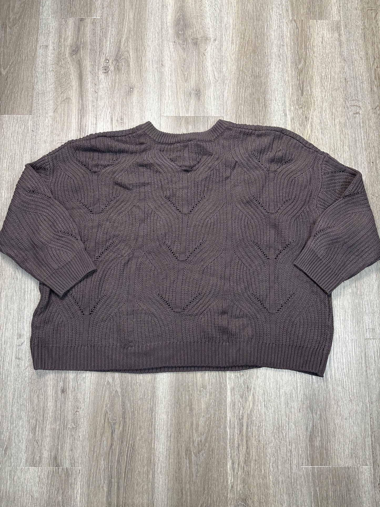 Sweater By Terra & Sky In Brown, Size: 4x