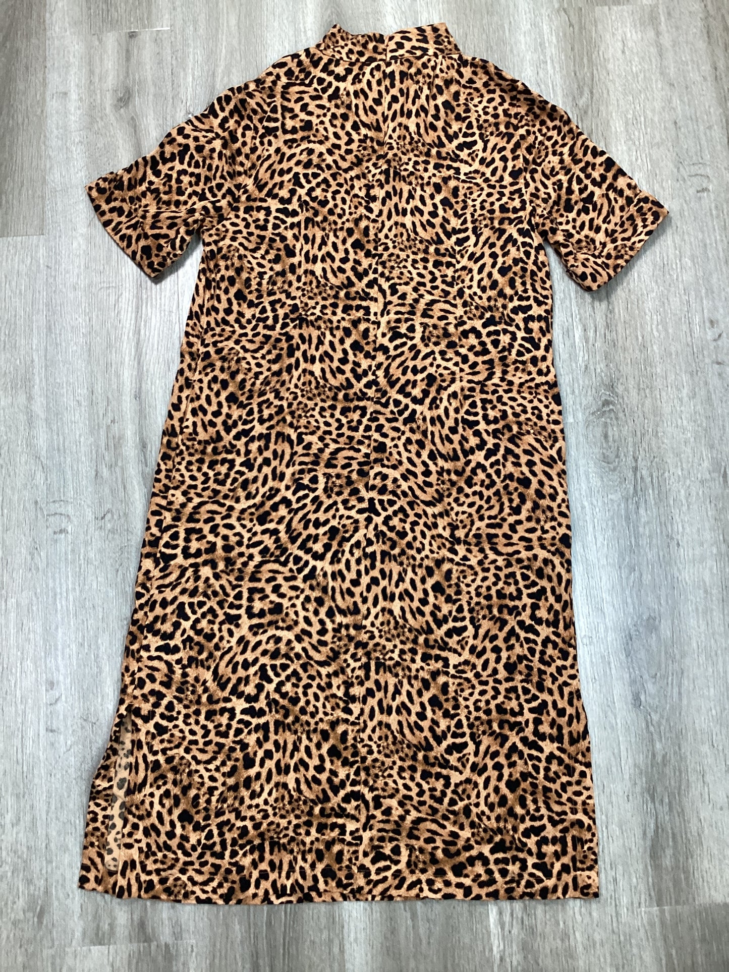 Dress Casual Midi By Chicos In Leopard Print, Size: L