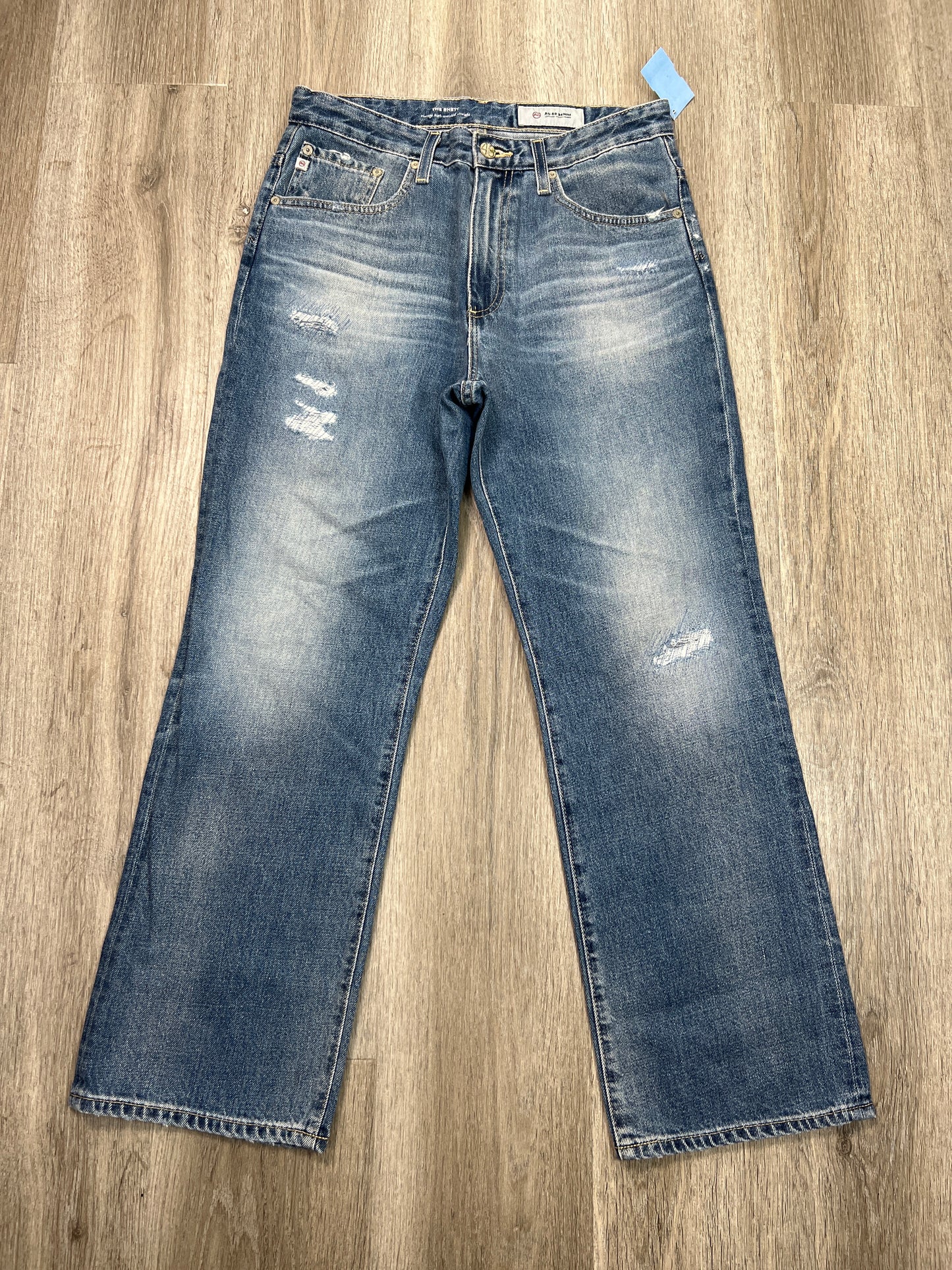 Jeans Straight By Ag Jeans In Blue Denim, Size: 8