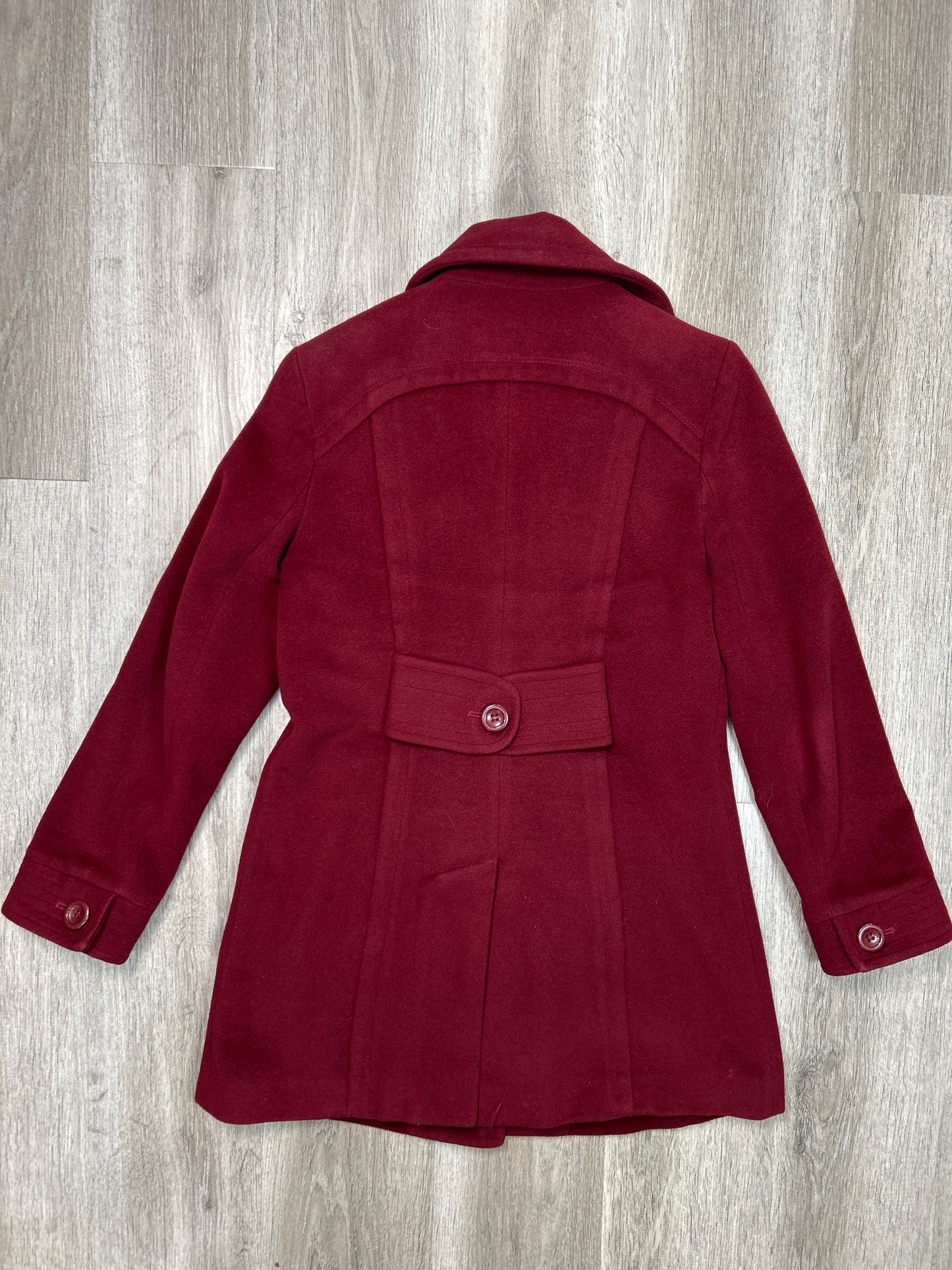 Coat Peacoat By Liz Claiborne In Red, Size: S