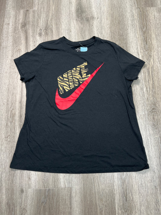 Athletic Top Short Sleeve By Nike Apparel In Black, Size: Xl