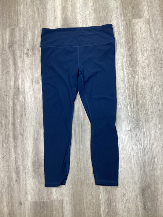 Athletic Leggings By Athleta In Blue, Size: L