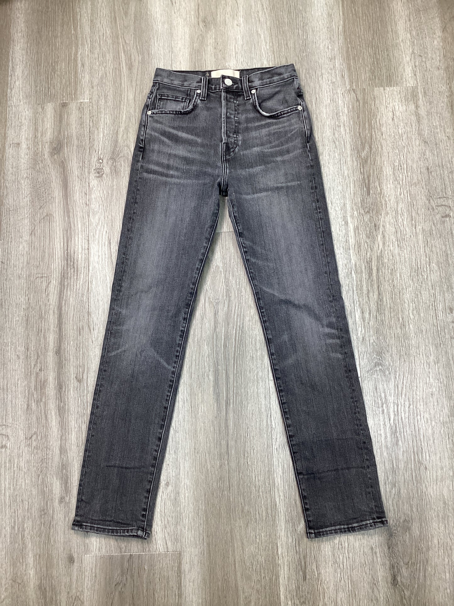 Jeans Straight By Clothes Mentor In Black Denim, Size: 0