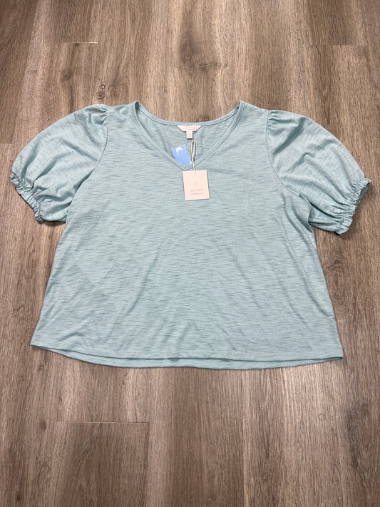 Top Short Sleeve By Lc Lauren Conrad In Blue, Size: Xxl