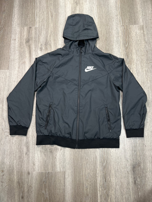 Athletic Jacket By Nike In Black, Size: L