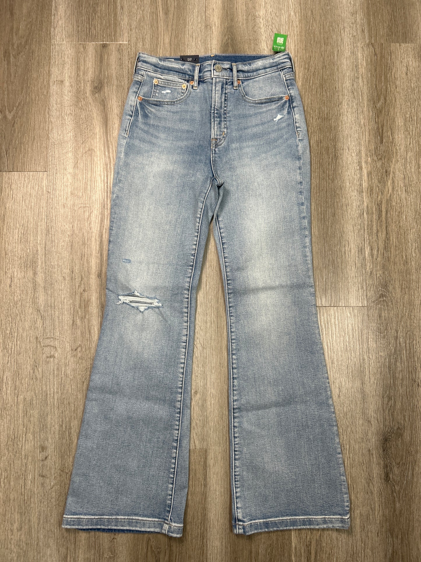 Jeans Flared By Gap In Blue Denim, Size: 4/27 short