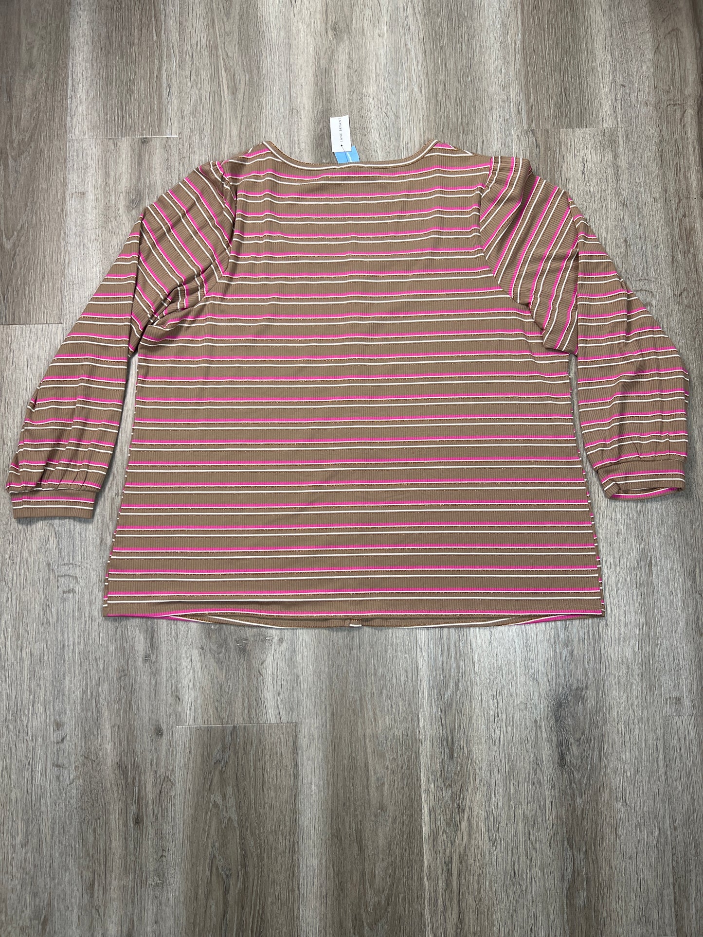 Top Long Sleeve By Lane Bryant In Striped Pattern, Size: 4x