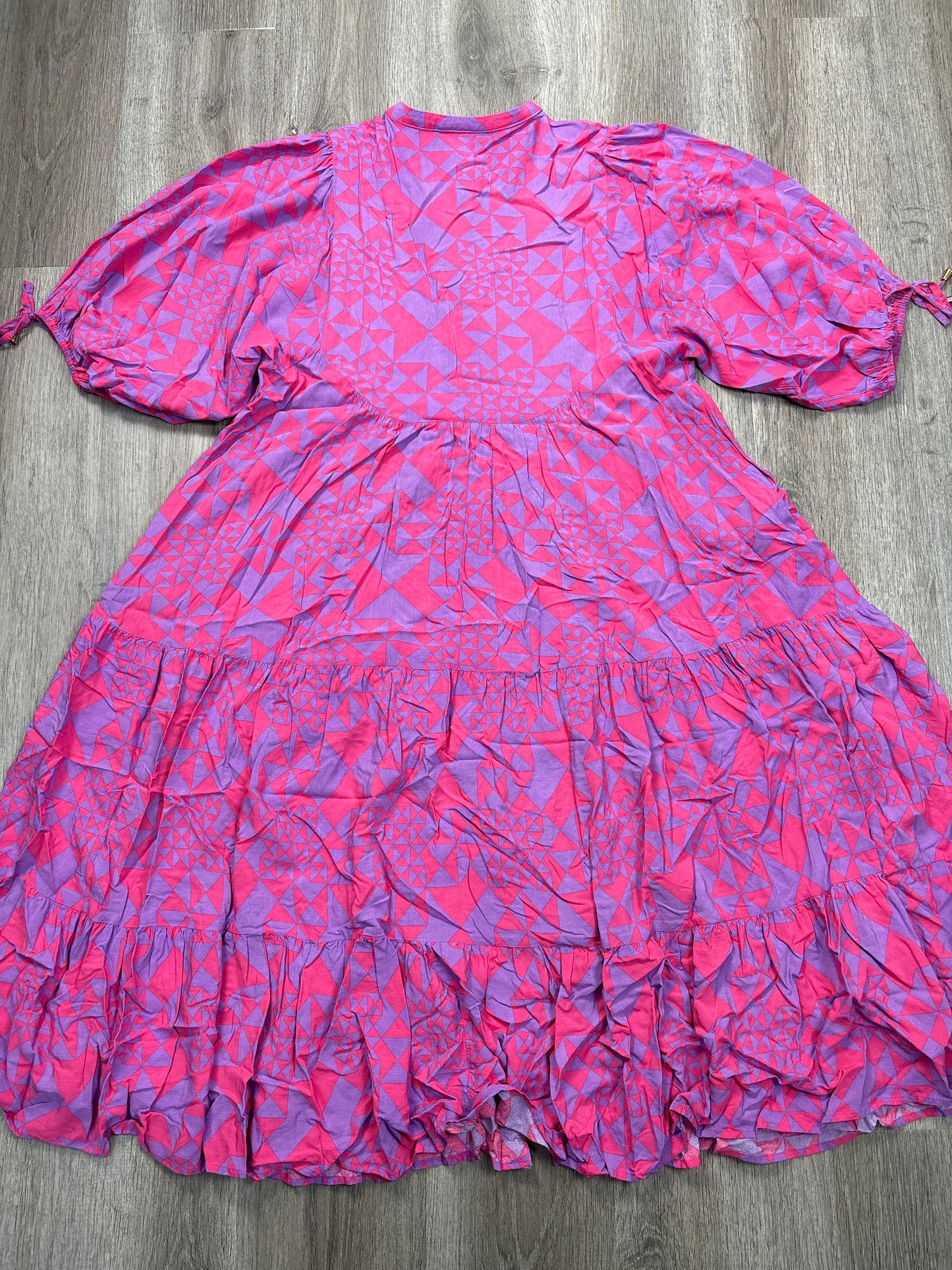 Dress Casual Midi By Clothes Mentor In Pink & Purple, Size: L