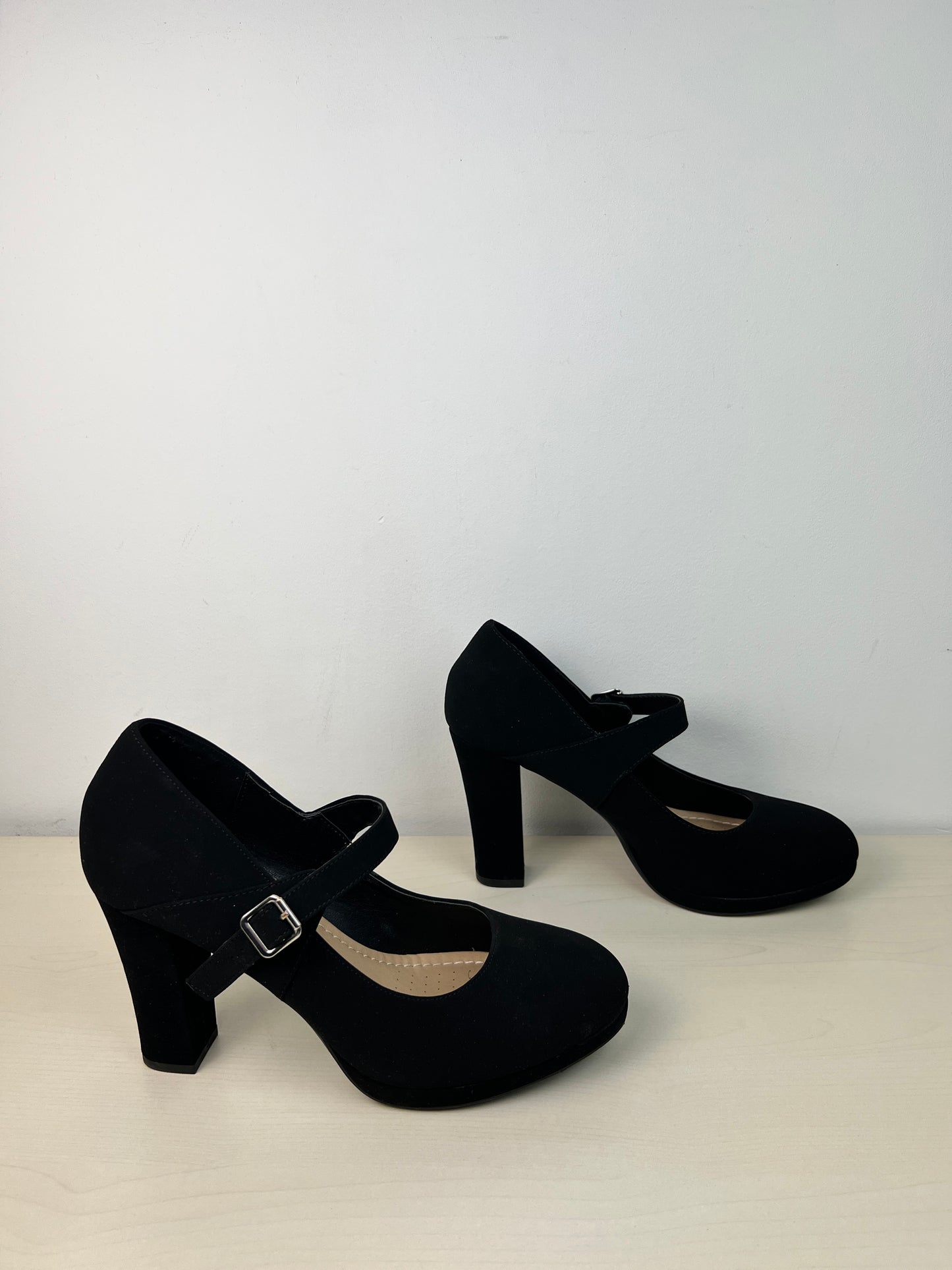 Shoes Heels Block By Y Not In Black, Size: 9.5