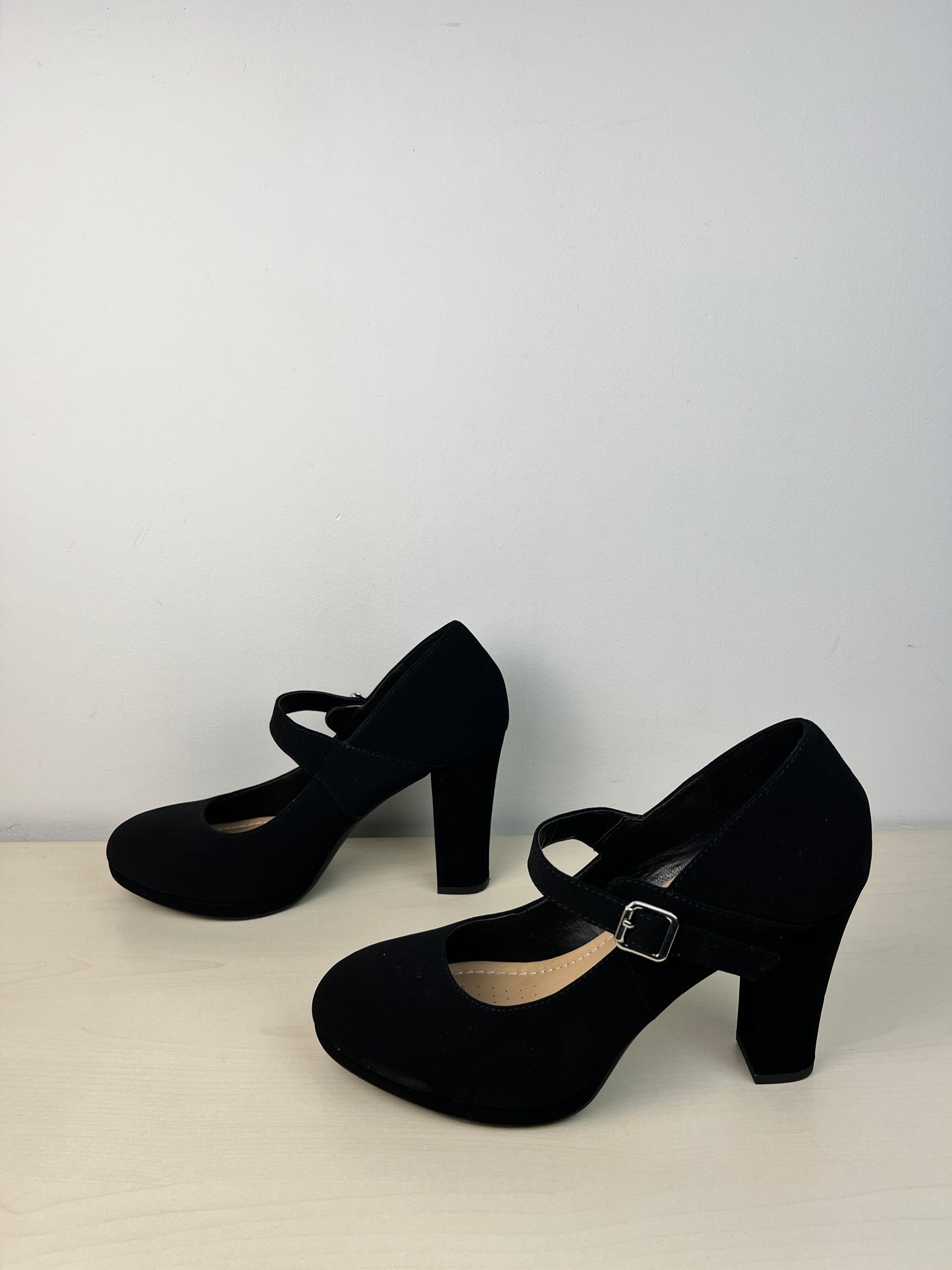 Shoes Heels Block By Y Not In Black, Size: 9.5