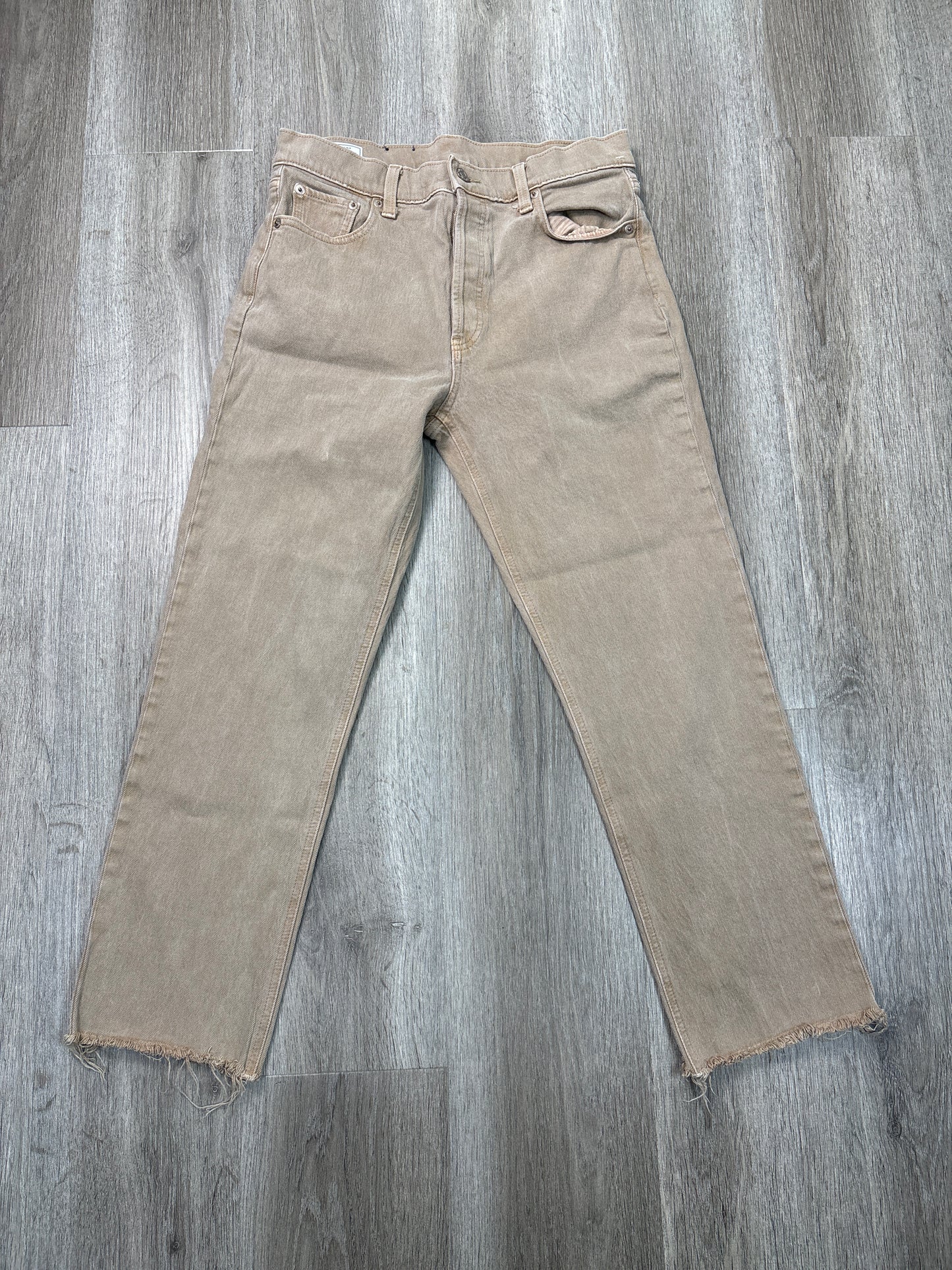 Jeans Straight By Levis In Brown Denim, Size: 10